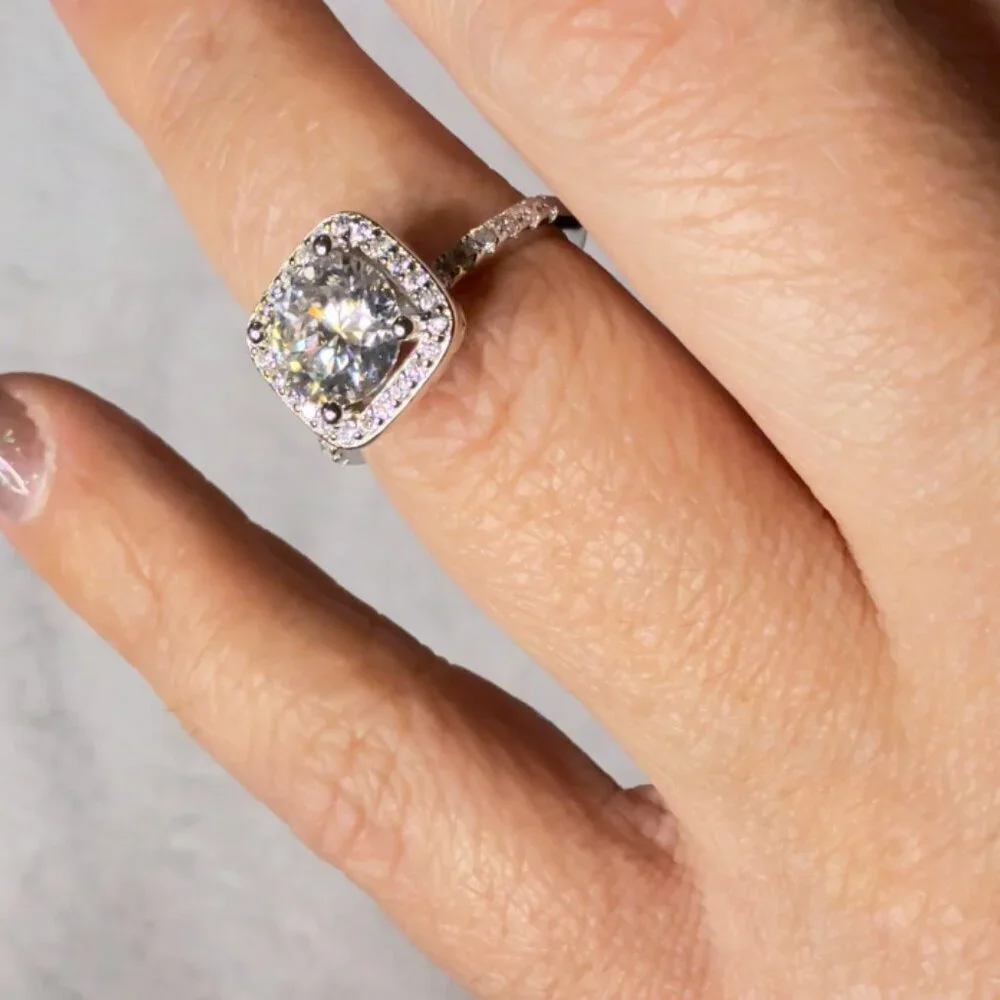 💕HP💕 2CT Moissanite ring s925 Size 7 - Picture 4 of 10